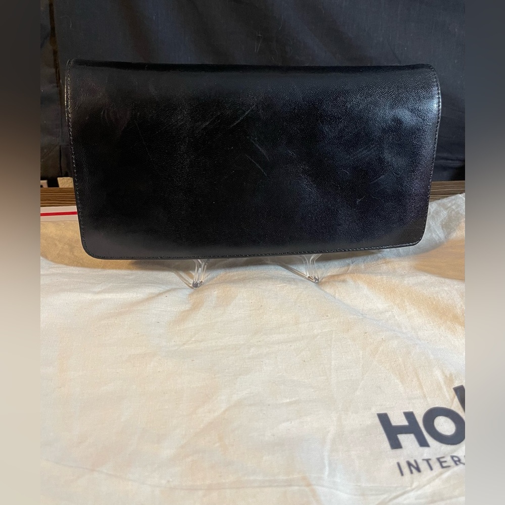 Hobo International Black Leather and Nylon Crossbody/Wristlet. Includes Dustbag